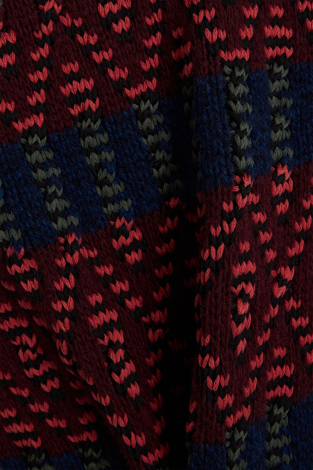 MAISON KITSUNÉ Striped cable-knit wool-blend sweater
