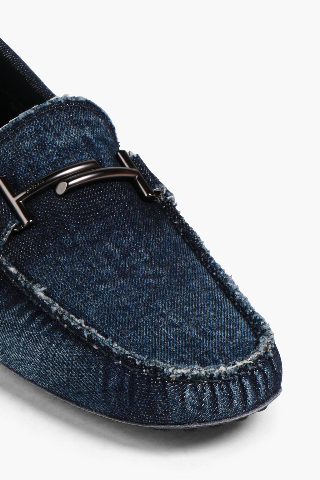 TOD'S Double T denim driving shoes