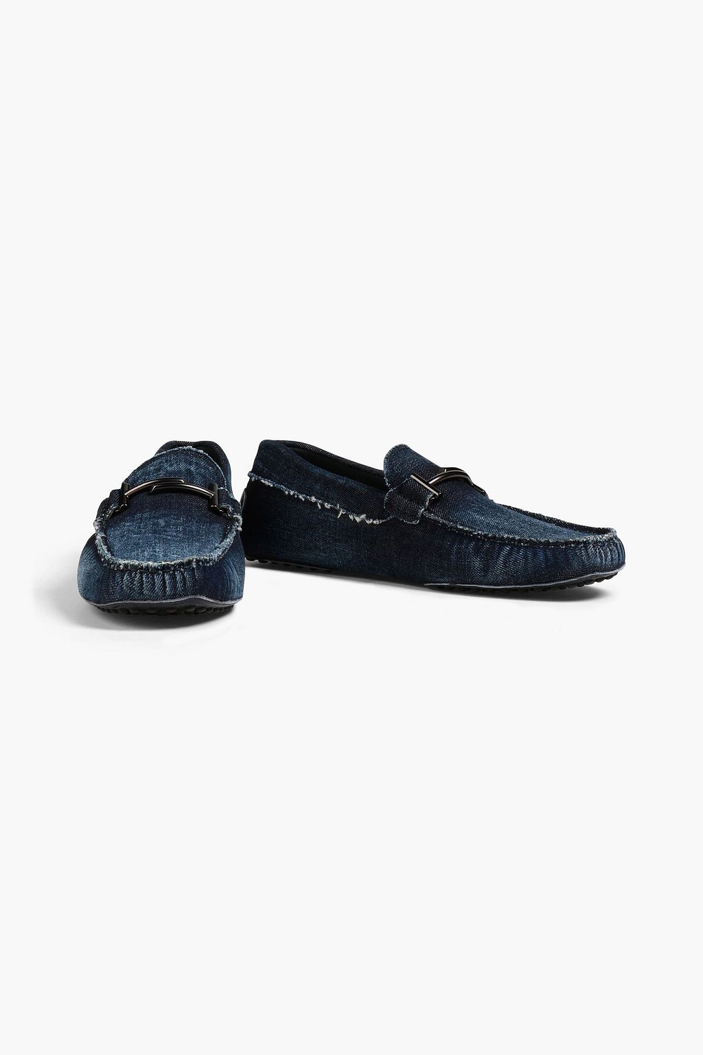 TOD'S Double T denim driving shoes