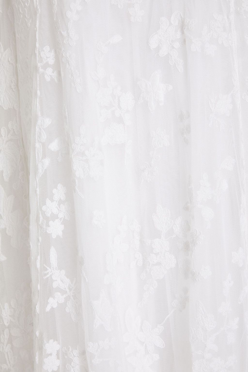 LOVESHACKFANCY فستان طويل ’شوشانا’ من التول بتصميم مطرز
