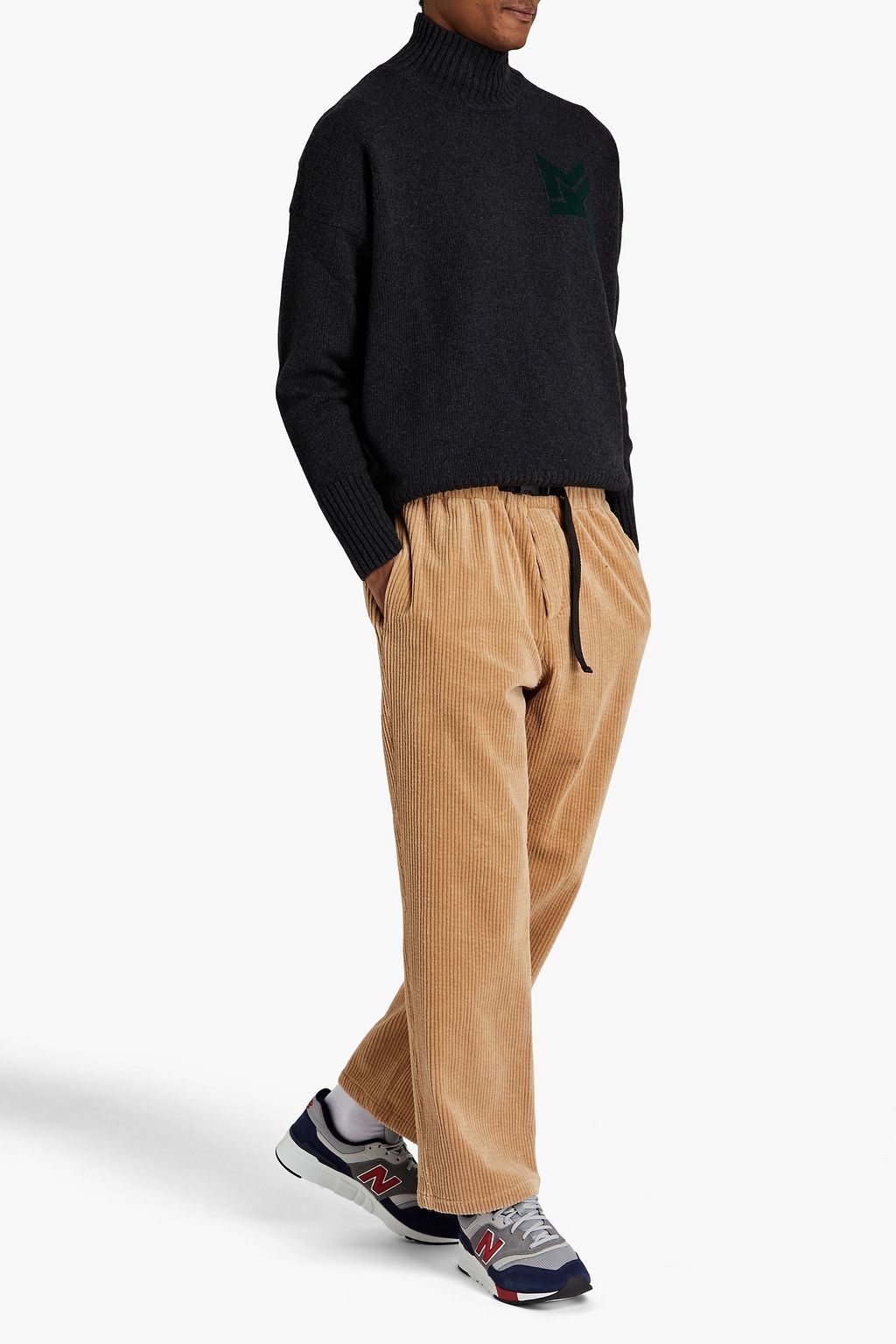 MAISON KITSUNÉ Mélange wool turtleneck sweater