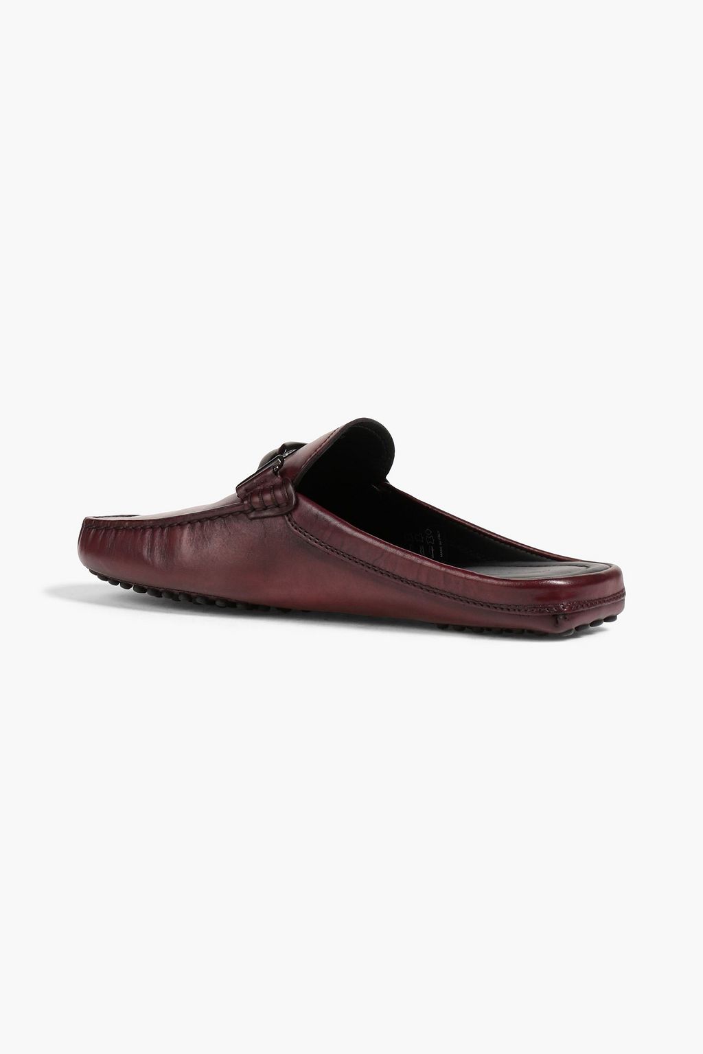 TOD'S Double T burnished leather slippers