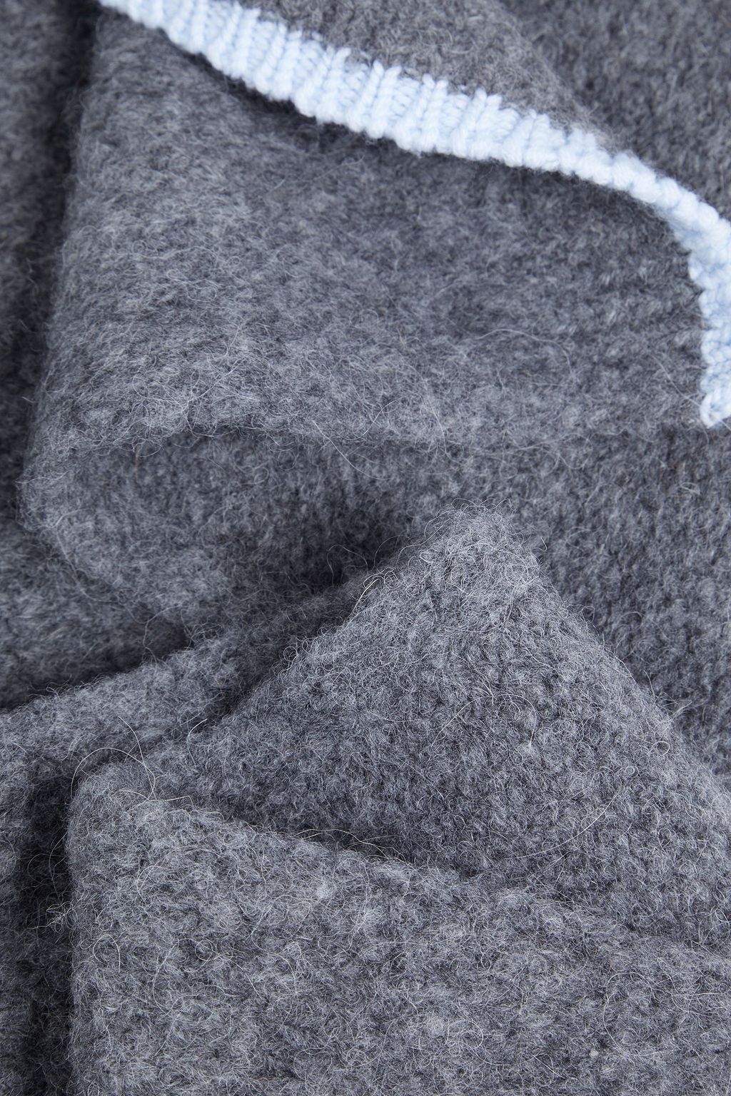 MAISON KITSUNÉ Brushed knitted scarf