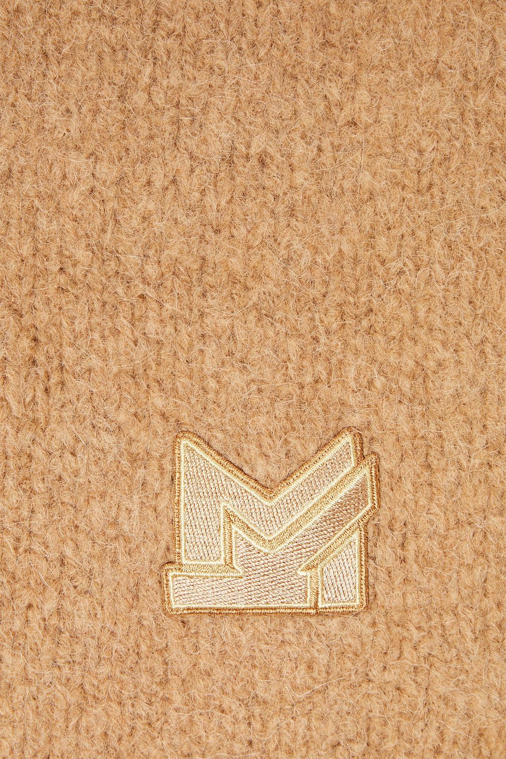 MAISON KITSUNÉ Brushed knitted scarf