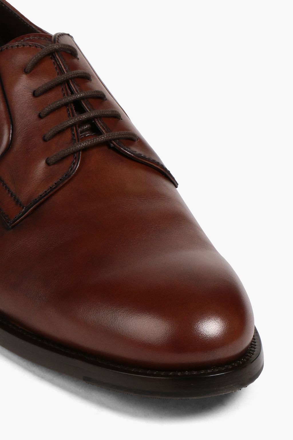 TOD'S Burnished leather derby shoes