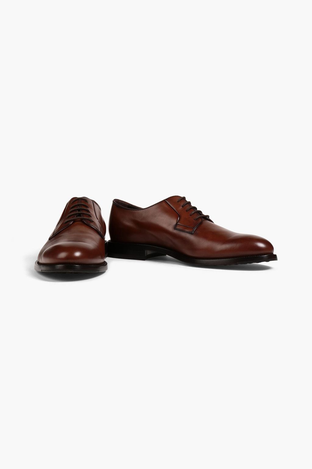 TOD'S Burnished leather derby shoes