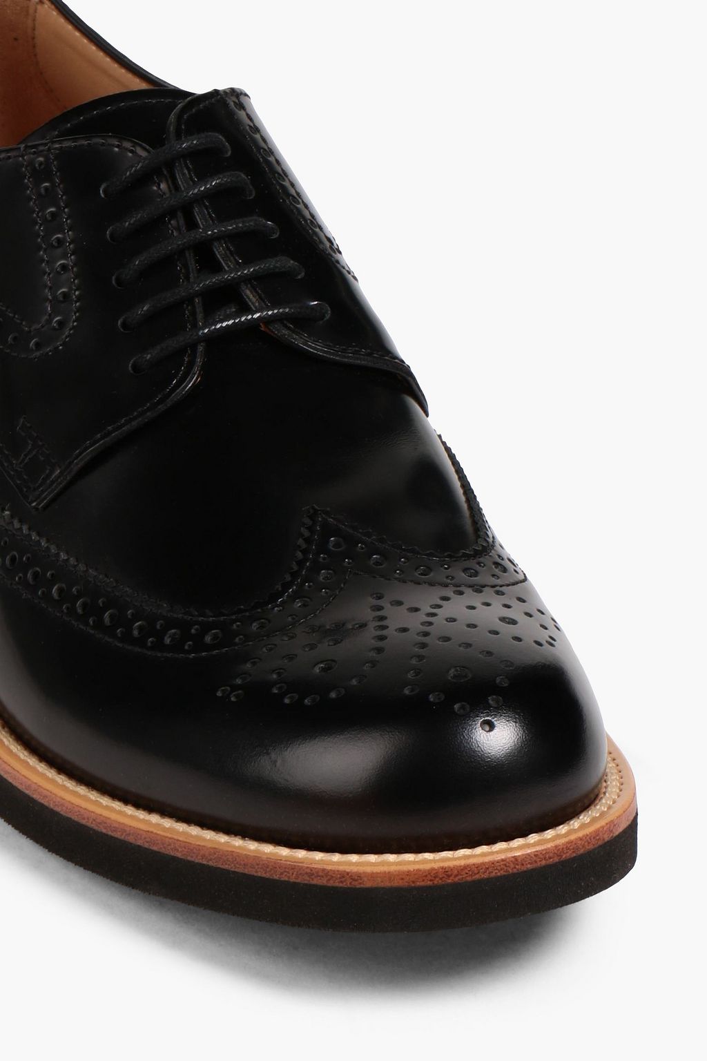 TOD'S Laser-cut leather derby shoes
