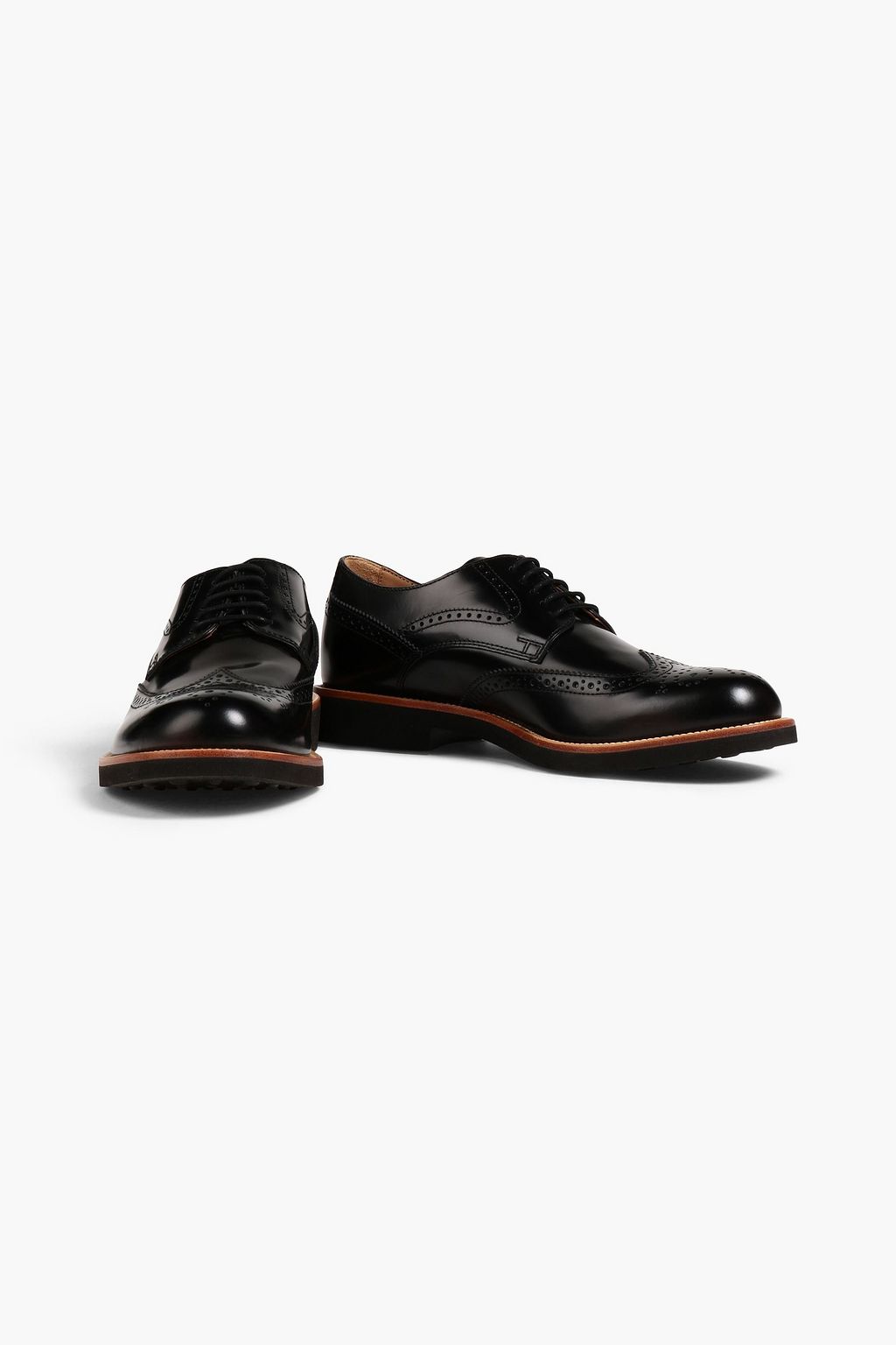 TOD'S Laser-cut leather derby shoes