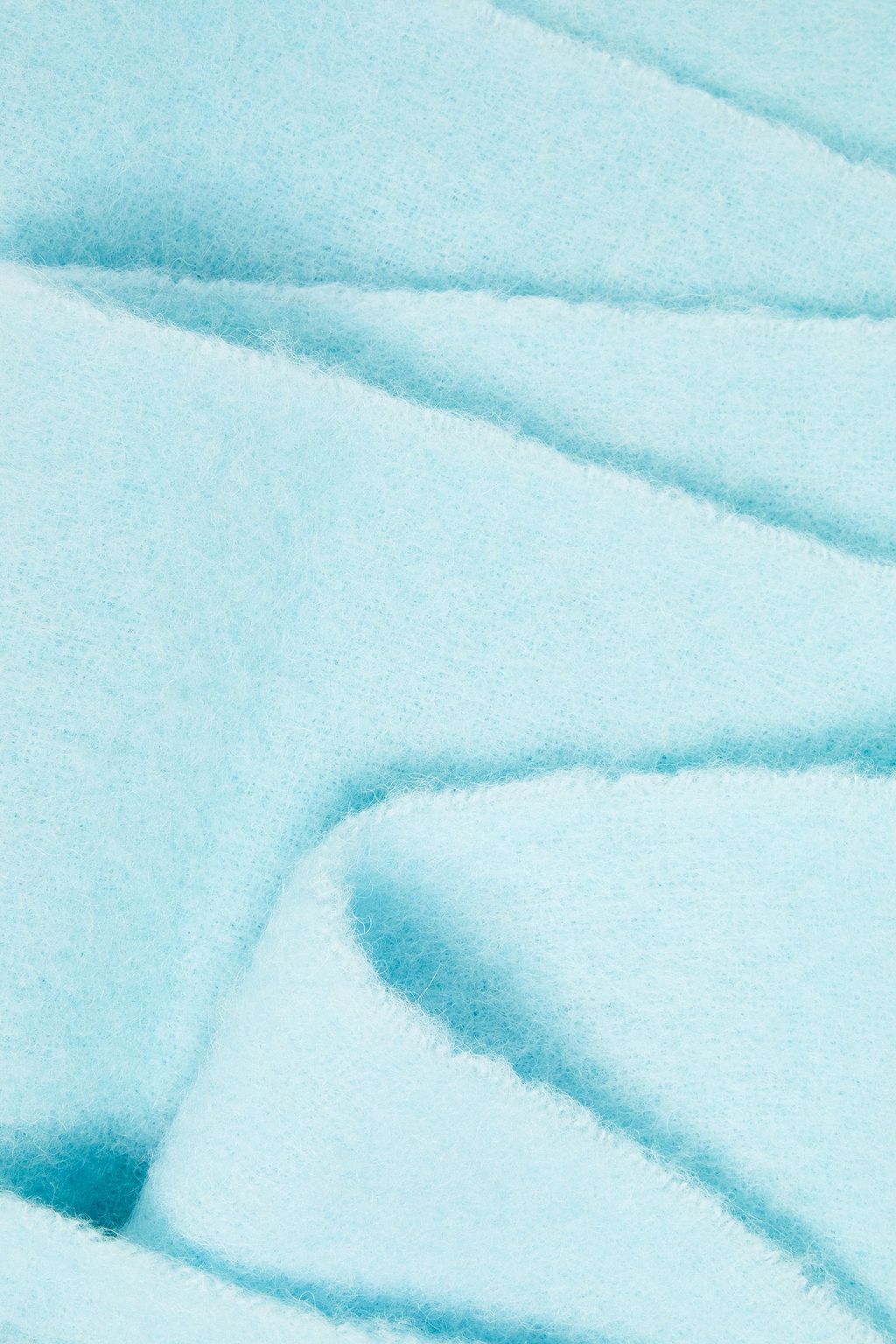 MAISON KITSUNÉ Appliquéd brushed knitted scarf