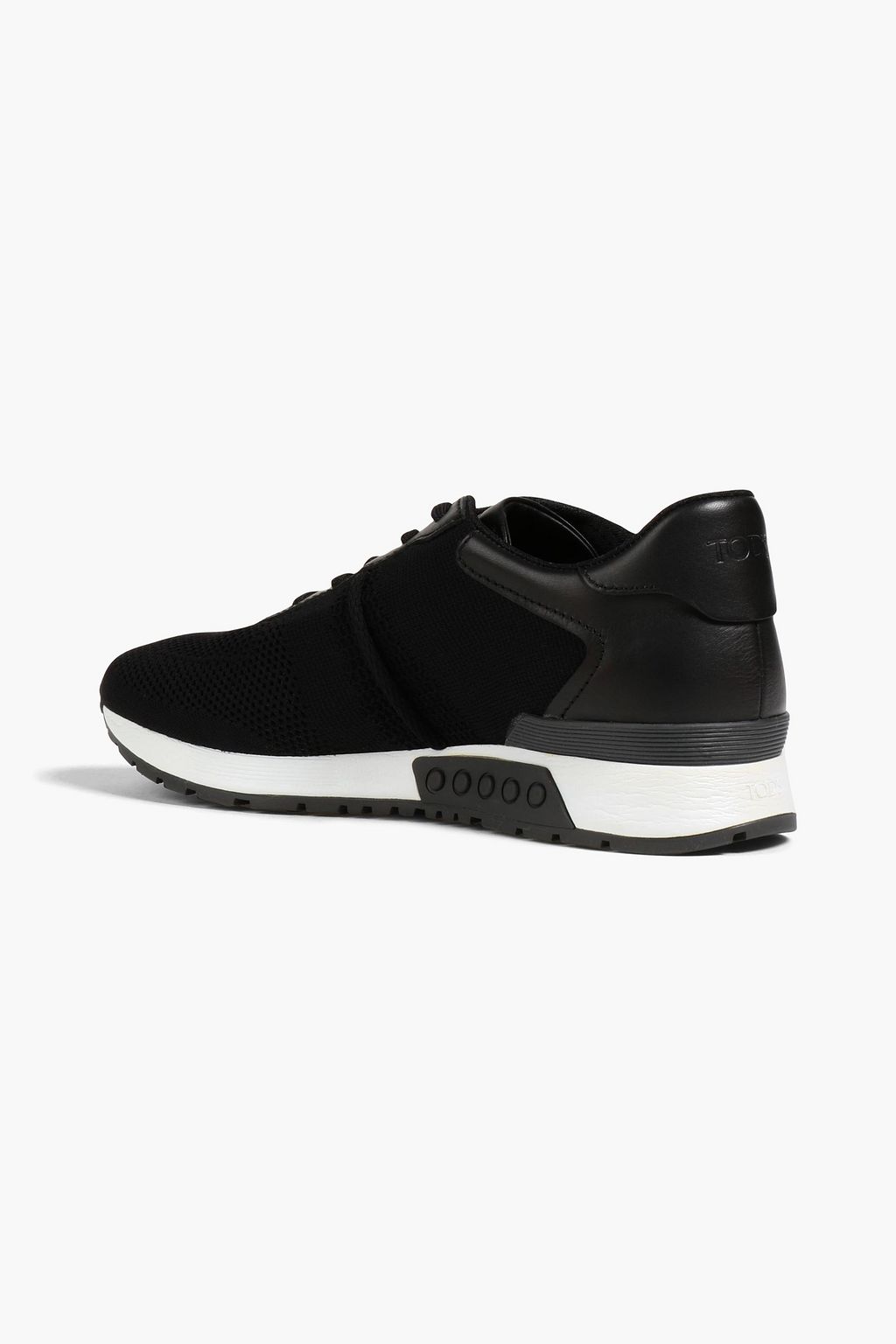 TOD'S Leather and mesh sneakers