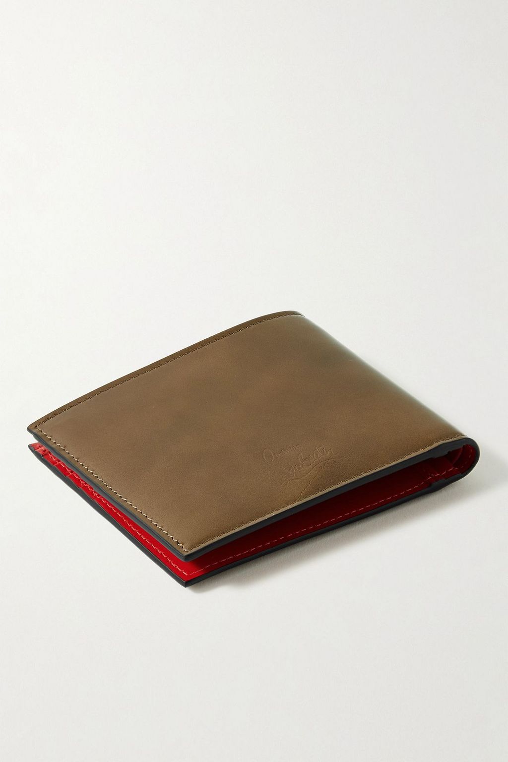 CHRISTIAN LOUBOUTIN Logo-appliquéd leather wallet