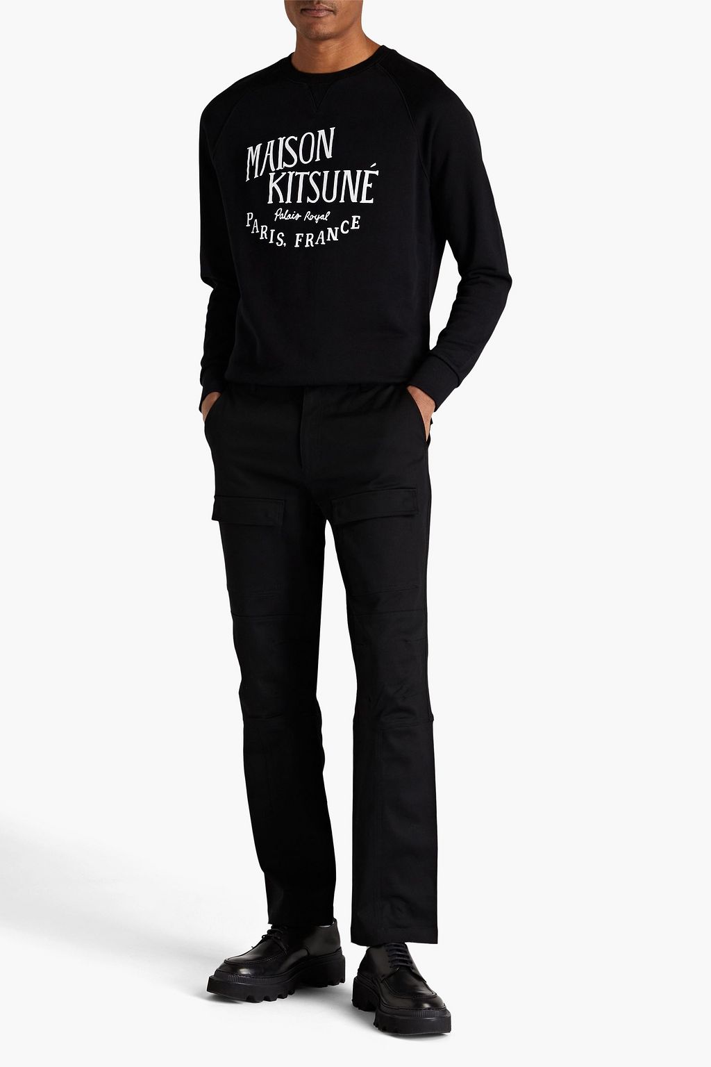 PUMA X MAISON KITSUNÉ Appliquéd stretch-cotton twill cargo pants