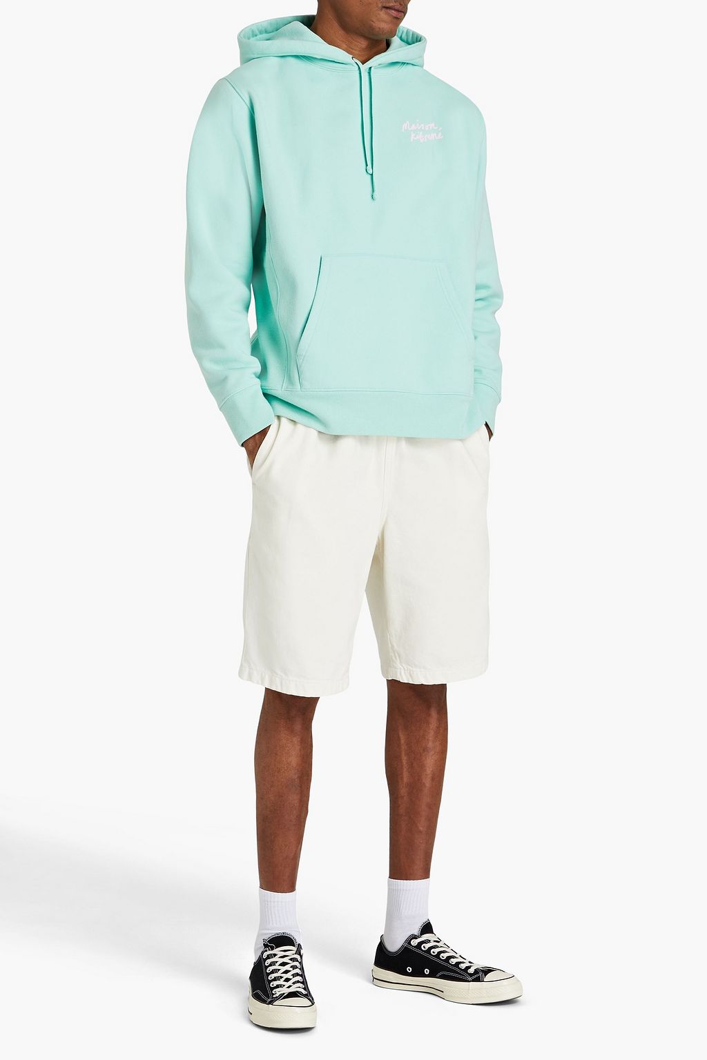 MAISON KITSUNÉ Organic cotton-blend fleece hoodie