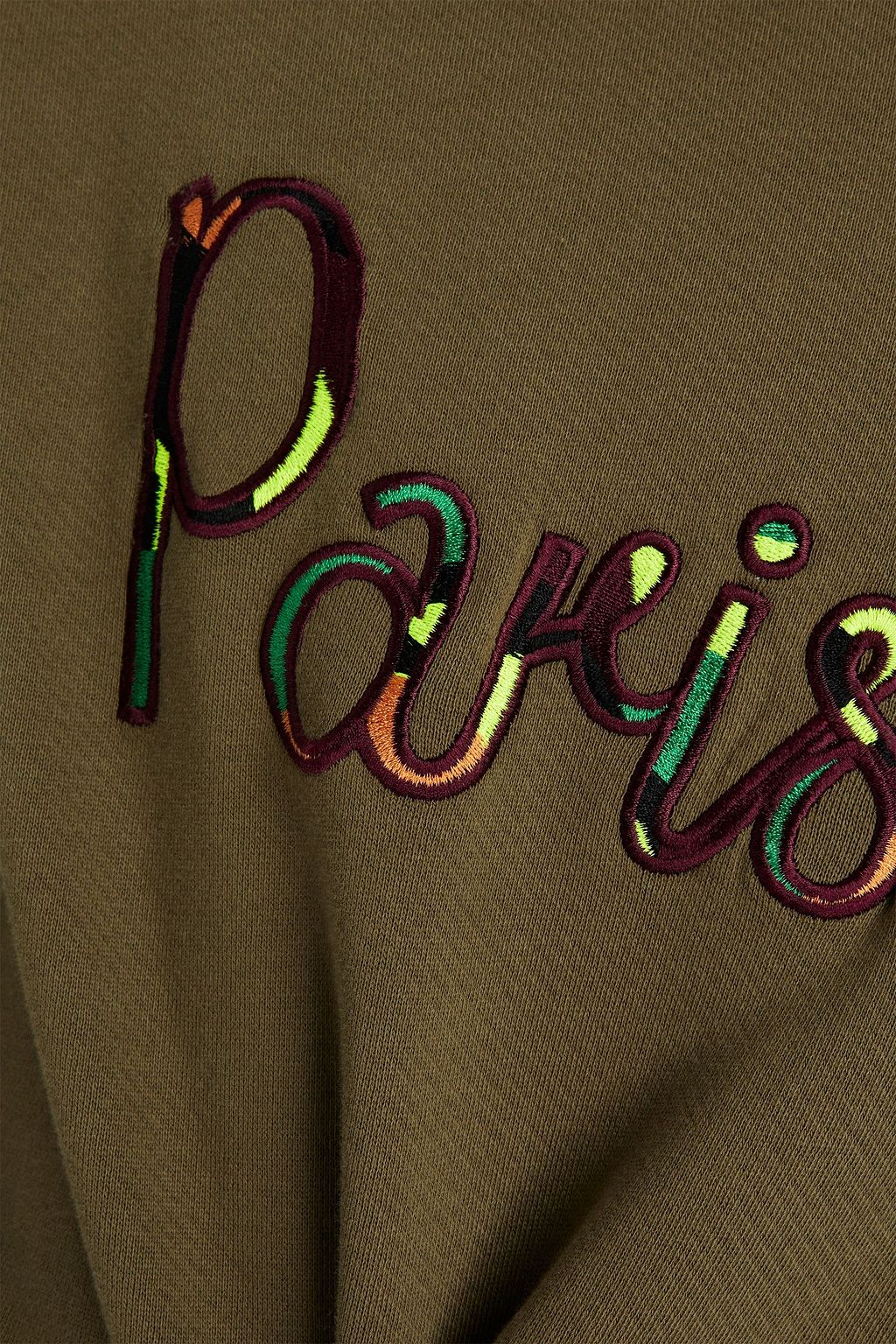 MAISON KITSUNÉ Sweatshirt aus Baumwollfrottee mit Stickereien