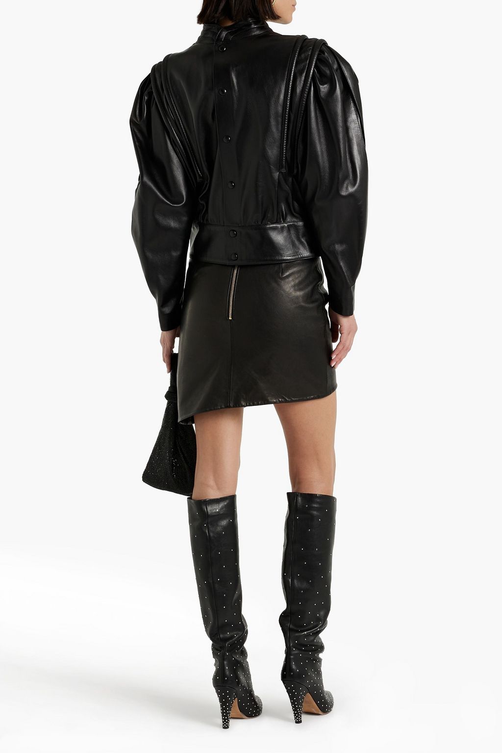 ISABEL MARANT Lars gathered leather blouse