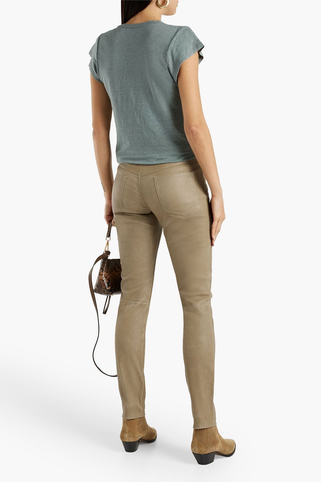 MARANT ÉTOILE Taro leather slim-leg pants