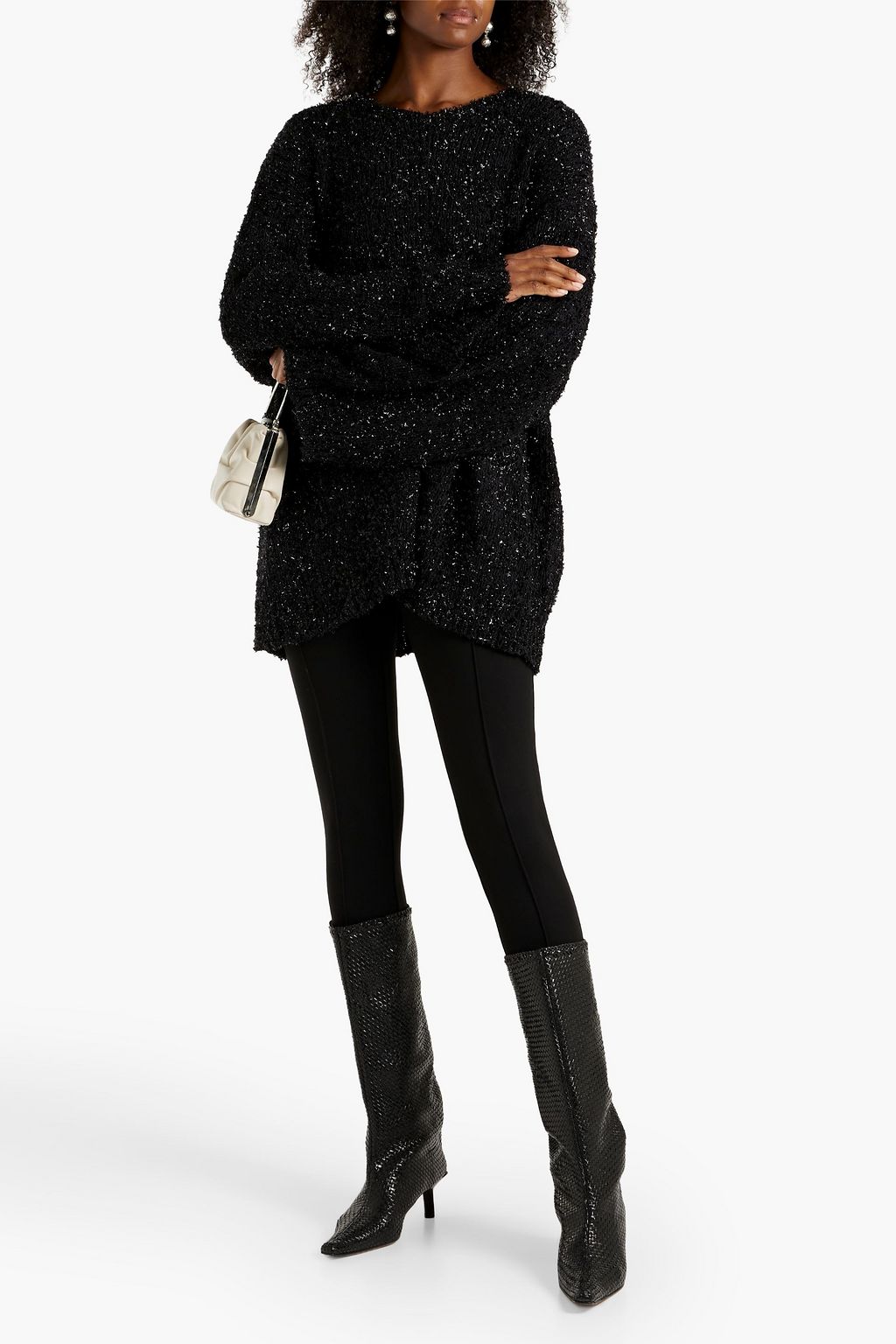 TOTEME Cotton-blend tinsel sweater