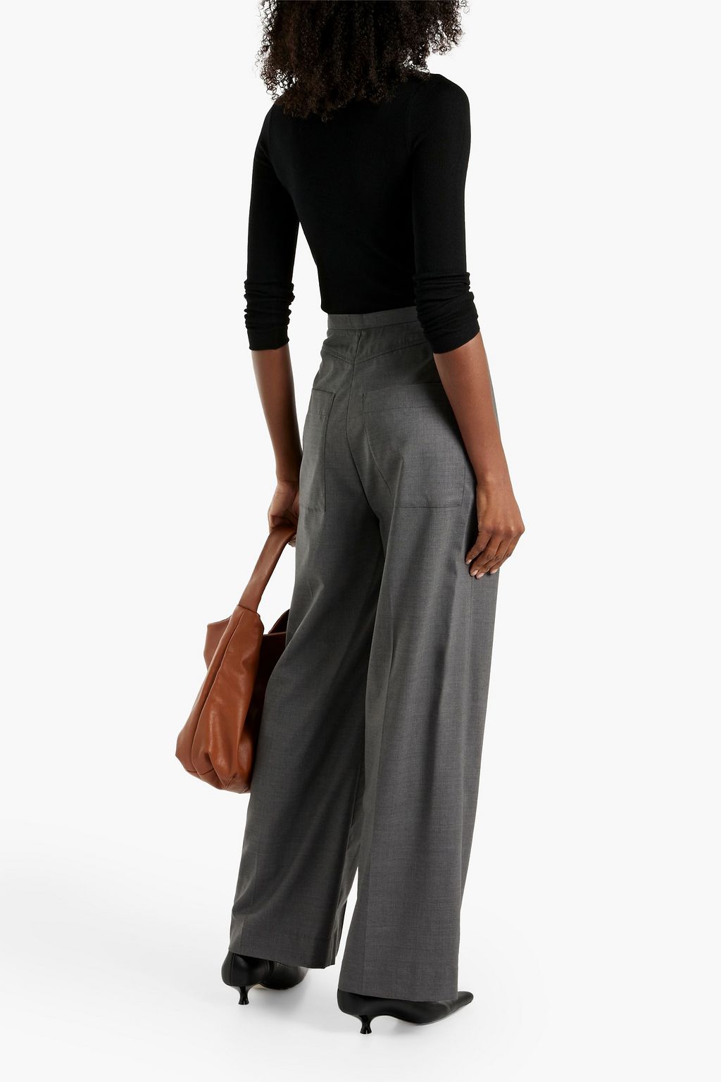 TOTEME Wool-blend wide-leg pants