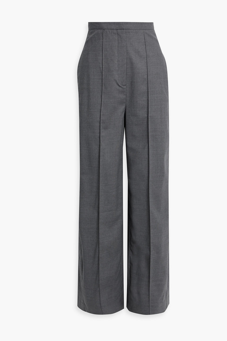 Totême Wool-blend Wide-leg Pants In Gray