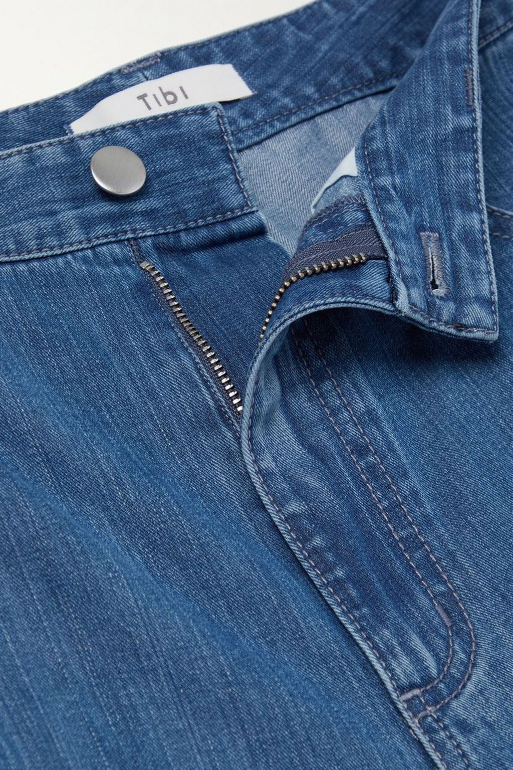 TIBI Halbhohe Jeans mit weitem Bein