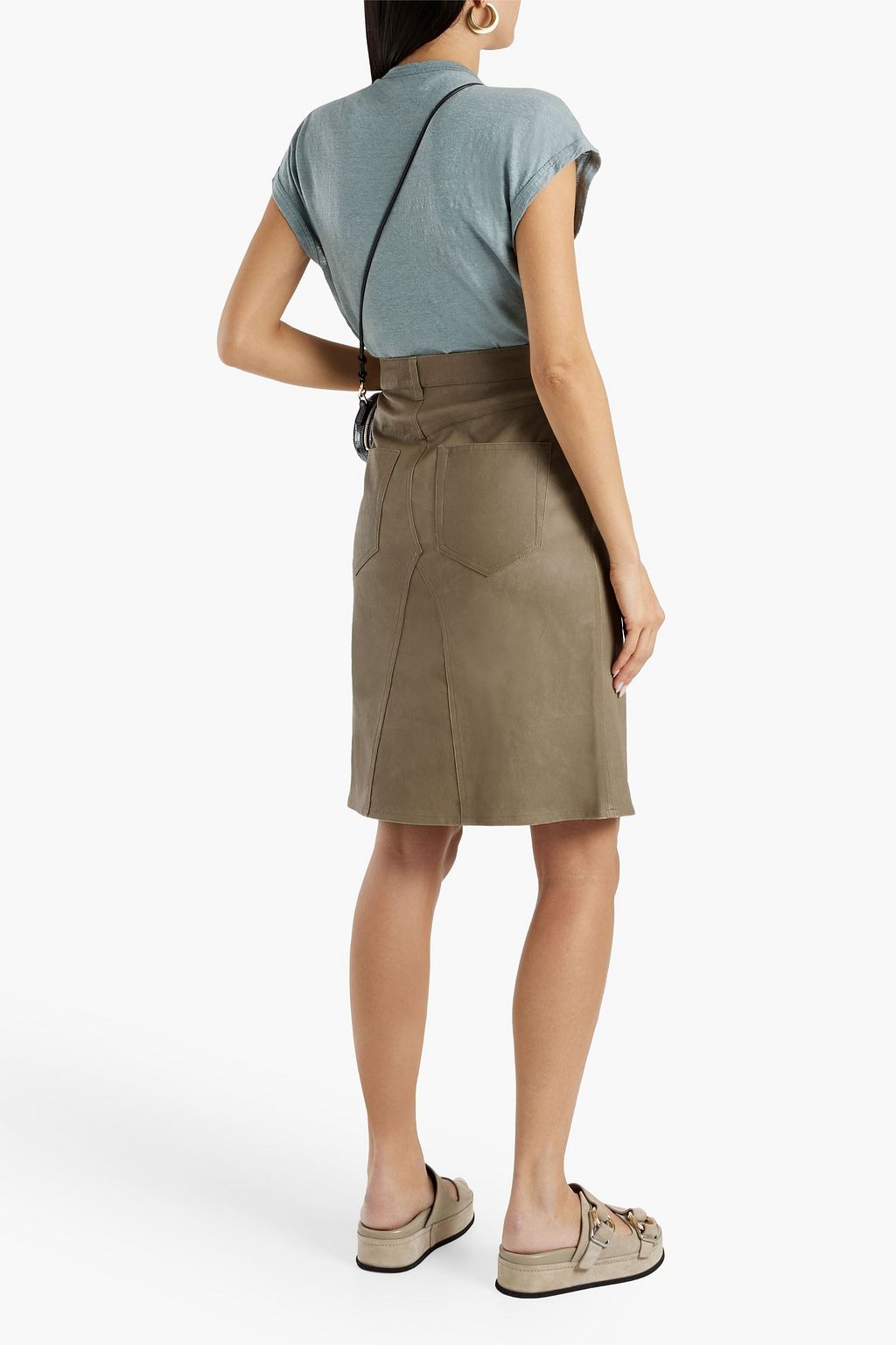 ÉTOILE Fiali leather skirt | Sale up to 70% off | OUTNET