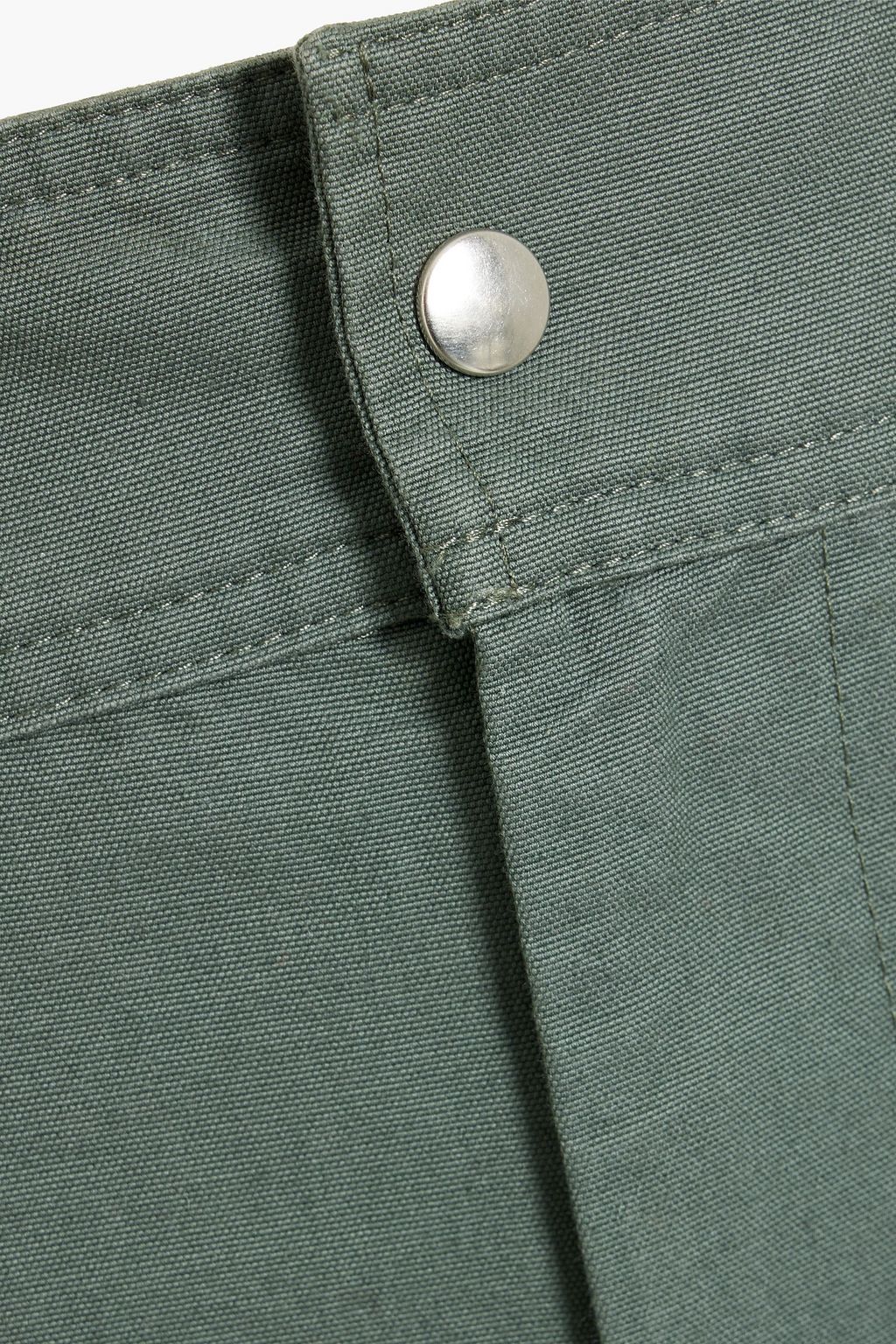 MARANT ÉTOILE Raluniae suede-trimmed cotton tapered pants