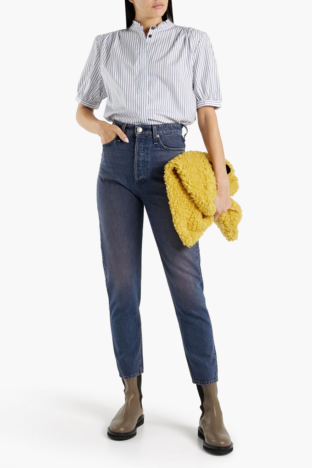 RAG & BONE Ryan washed high-rise tapered jeans
