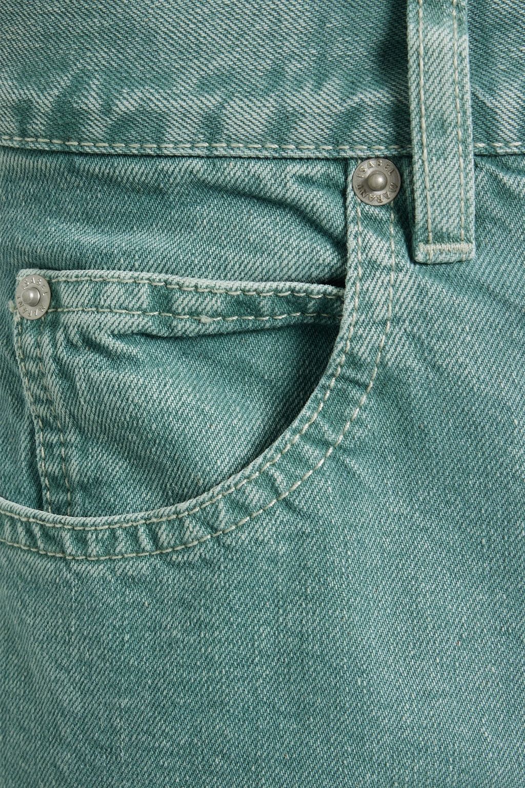 ISABEL MARANT Celadon appliquéd denim jeans