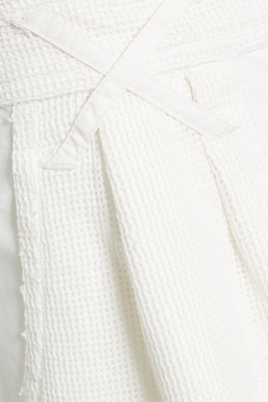 ISABEL MARANT Angel pleated crochet-trimmed cotton pants