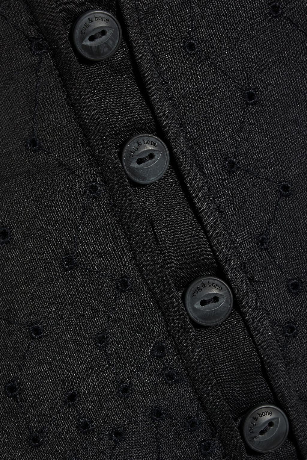 RAG & BONE 핀턱 디테일 브로드리 앙글레즈 탑