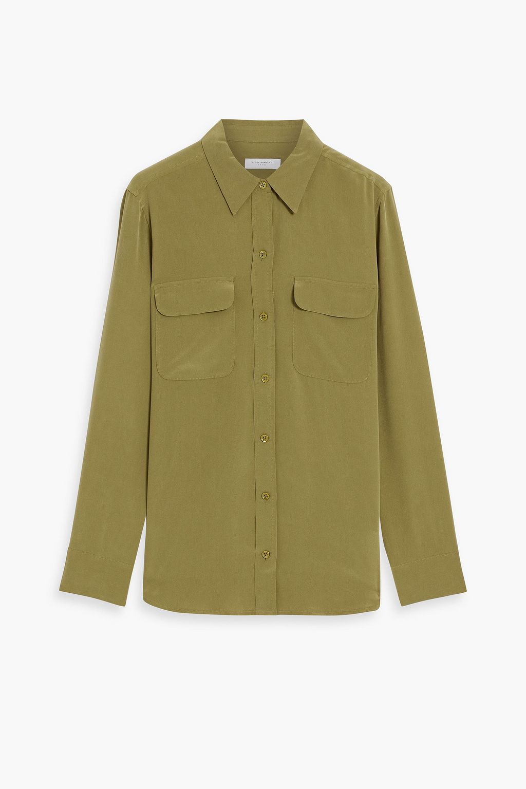 EQUIPMENT Slim Signature washed-silk shirt | THE OUTNET