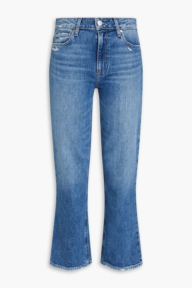 Colette cropped high-rise bootcut jeans