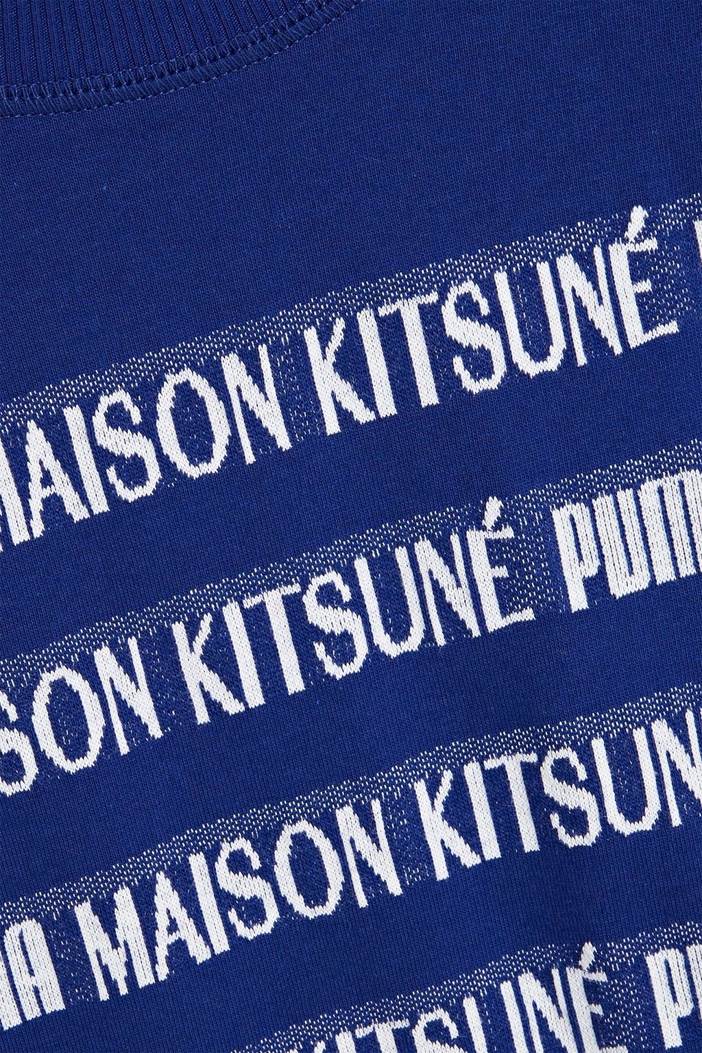 PUMA X MAISON KITSUNÉ + Maison Kitsuné jacquard-trimmed cotton-jersey T-shirt