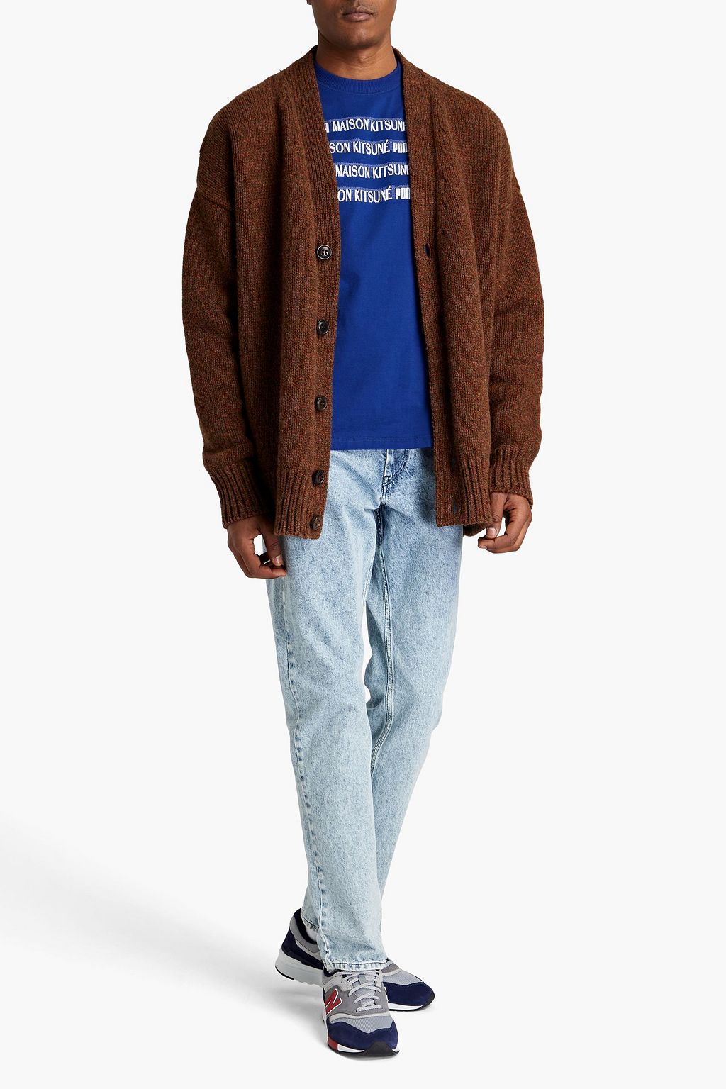 PUMA X MAISON KITSUNÉ + Maison Kitsuné jacquard-trimmed cotton-jersey T-shirt