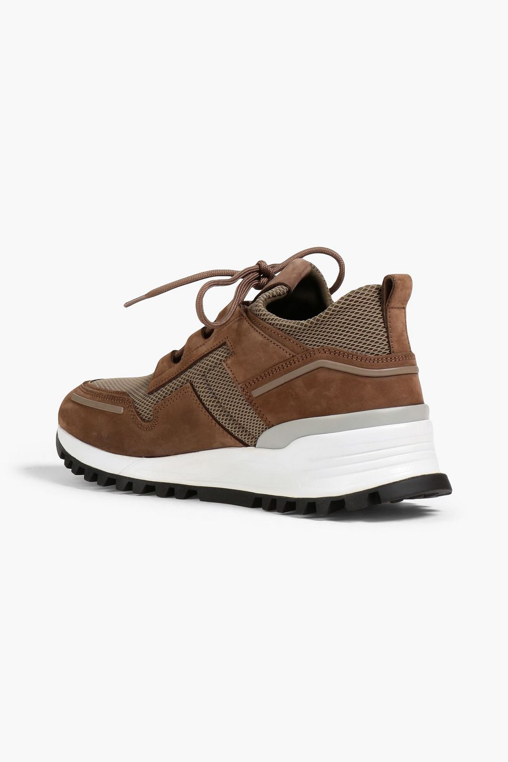 TOD'S Suede and mesh sneakers