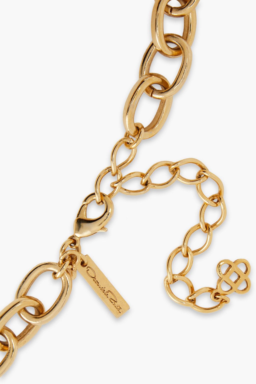 OSCAR DE LA RENTA Gold-tone crystal necklace