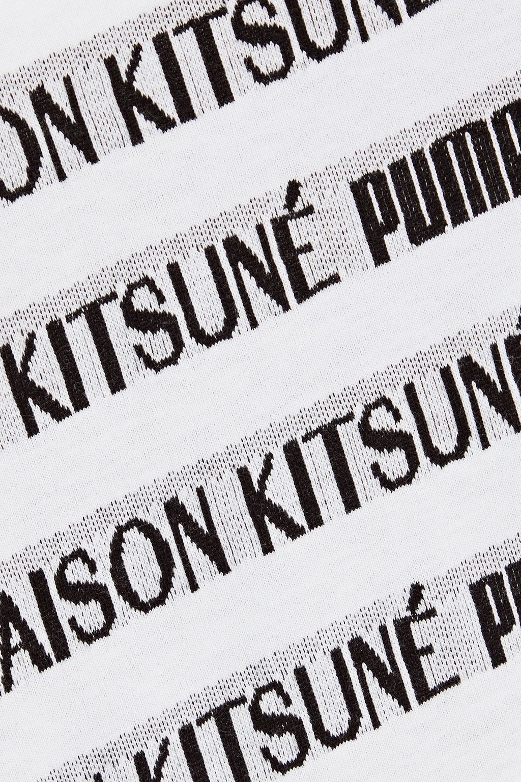 PUMA X MAISON KITSUNÉ + Maison Kitsuné jacquard-trimmed cotton-jersey T-shirt
