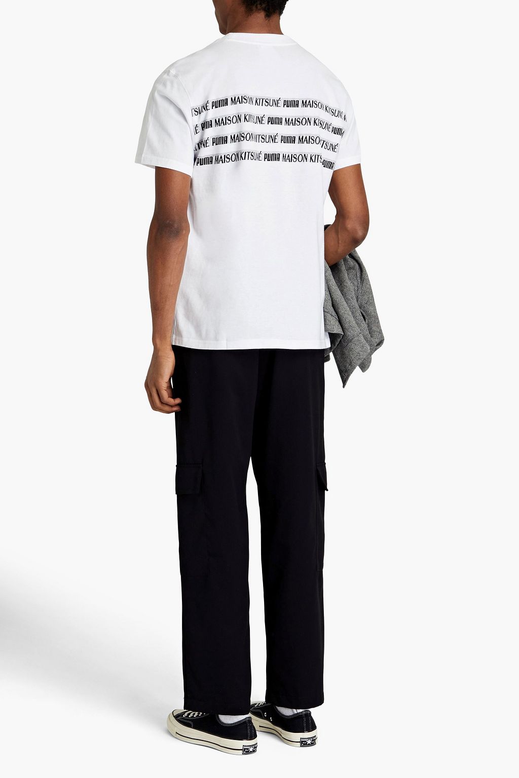 PUMA X MAISON KITSUNÉ + Maison Kitsuné jacquard-trimmed cotton-jersey T-shirt
