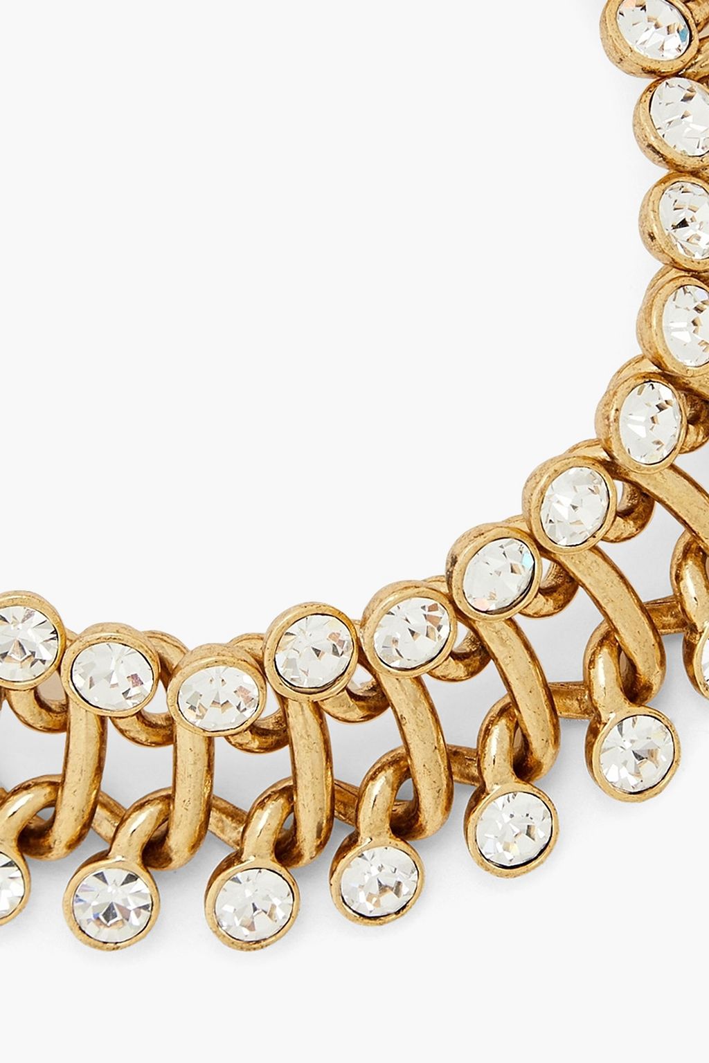 OSCAR DE LA RENTA Gold-tone crystal necklace