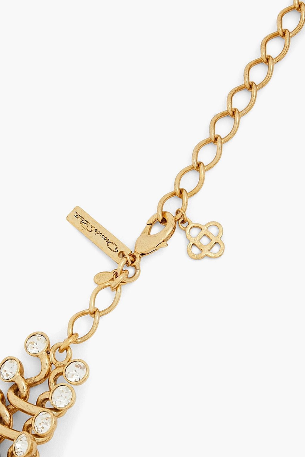 OSCAR DE LA RENTA Gold-tone crystal necklace