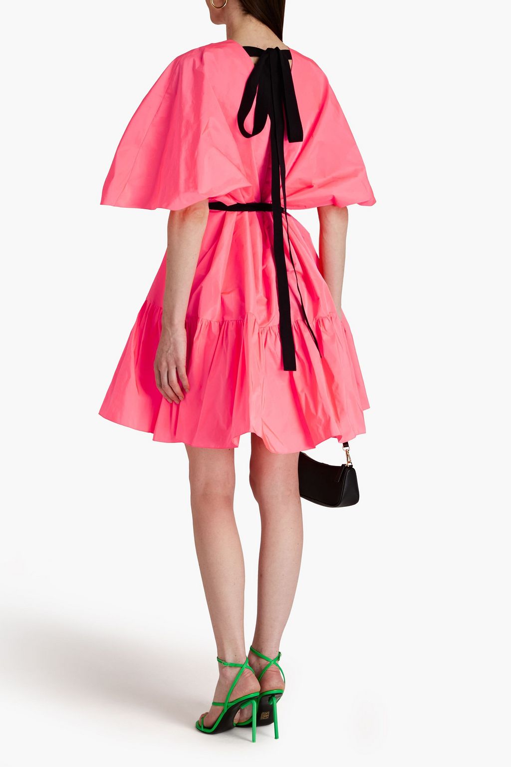 ROKSANDA Gathered taffeta mini dress
