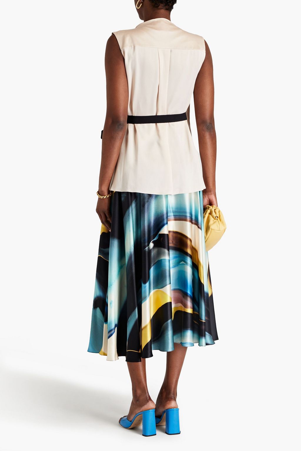 ROKSANDA Draped silk-satin top