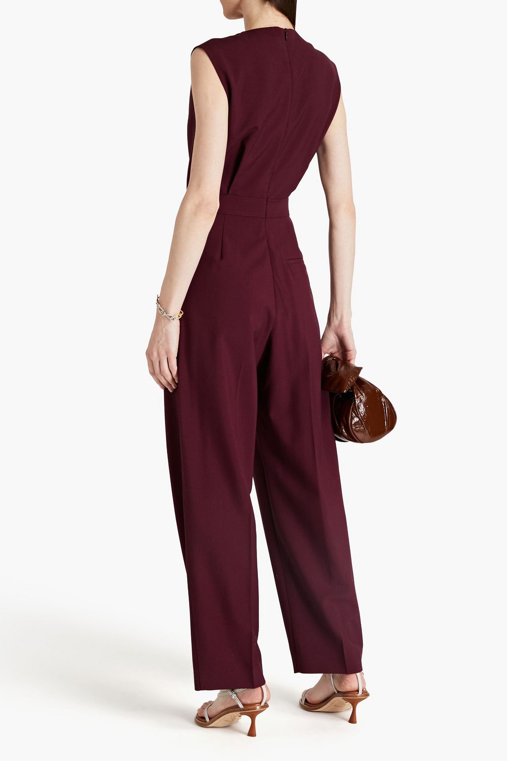 ROKSANDA Draped grain de poudre wool jumpsuit