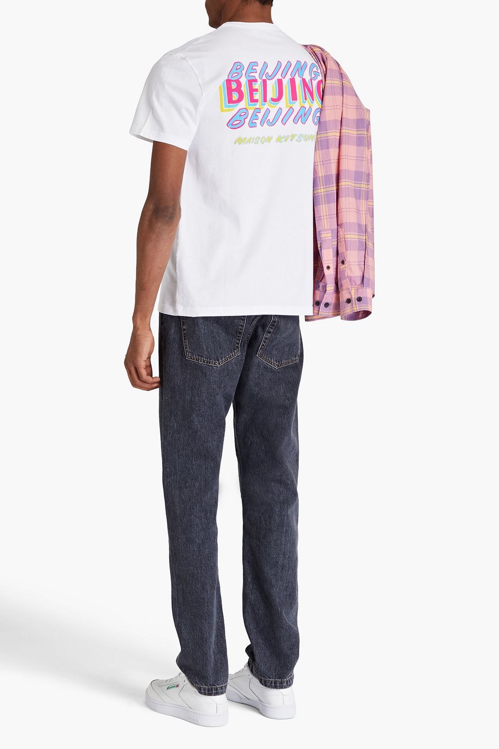 MAISON KITSUNÉ T-Shirt aus Baumwoll-Jersey mit Print