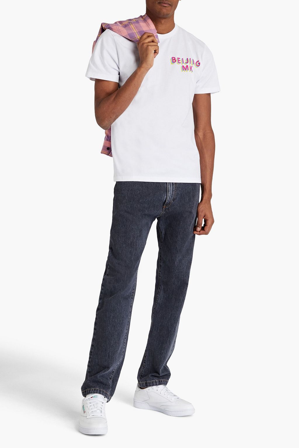 MAISON KITSUNÉ T-Shirt aus Baumwoll-Jersey mit Print