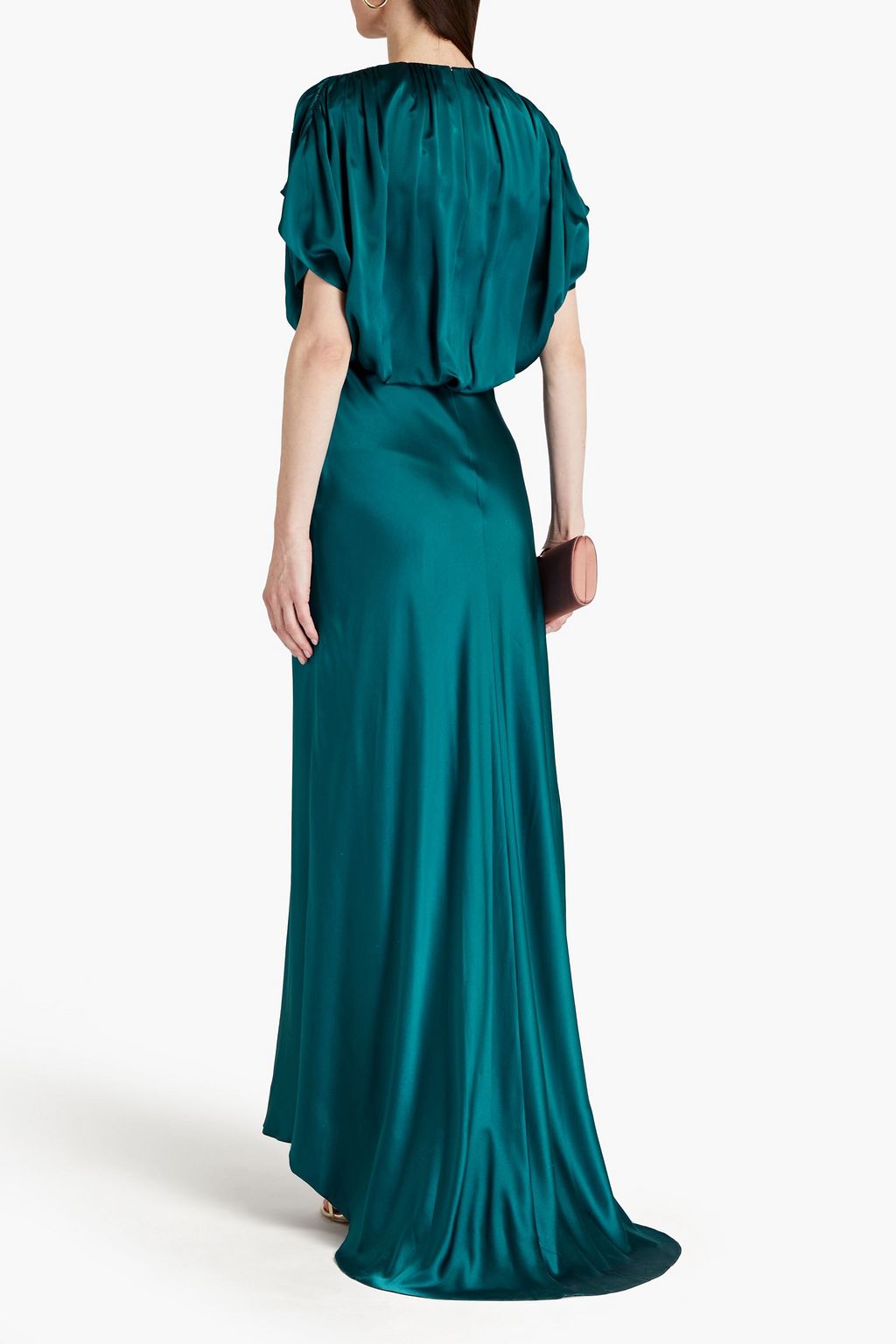 ROKSANDA Draped gathered silk-satin gown