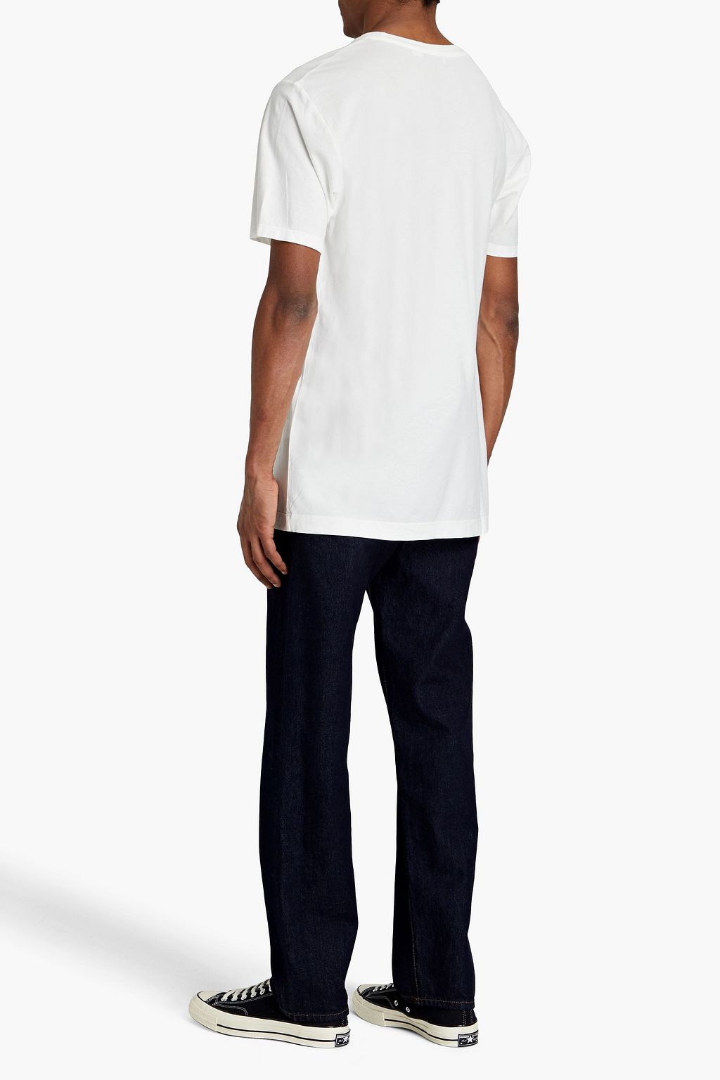 MAISON KITSUNÉ Embroidered cotton-jersey T-shirt