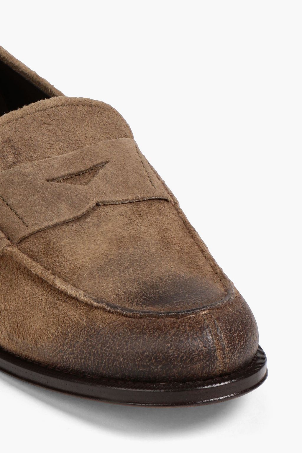 TOD'S Burnished suede penny loafers
