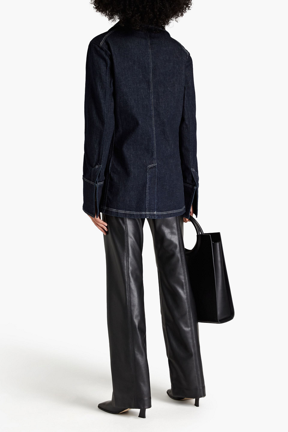 Bite Studios Denim Blazer In Dark Denim