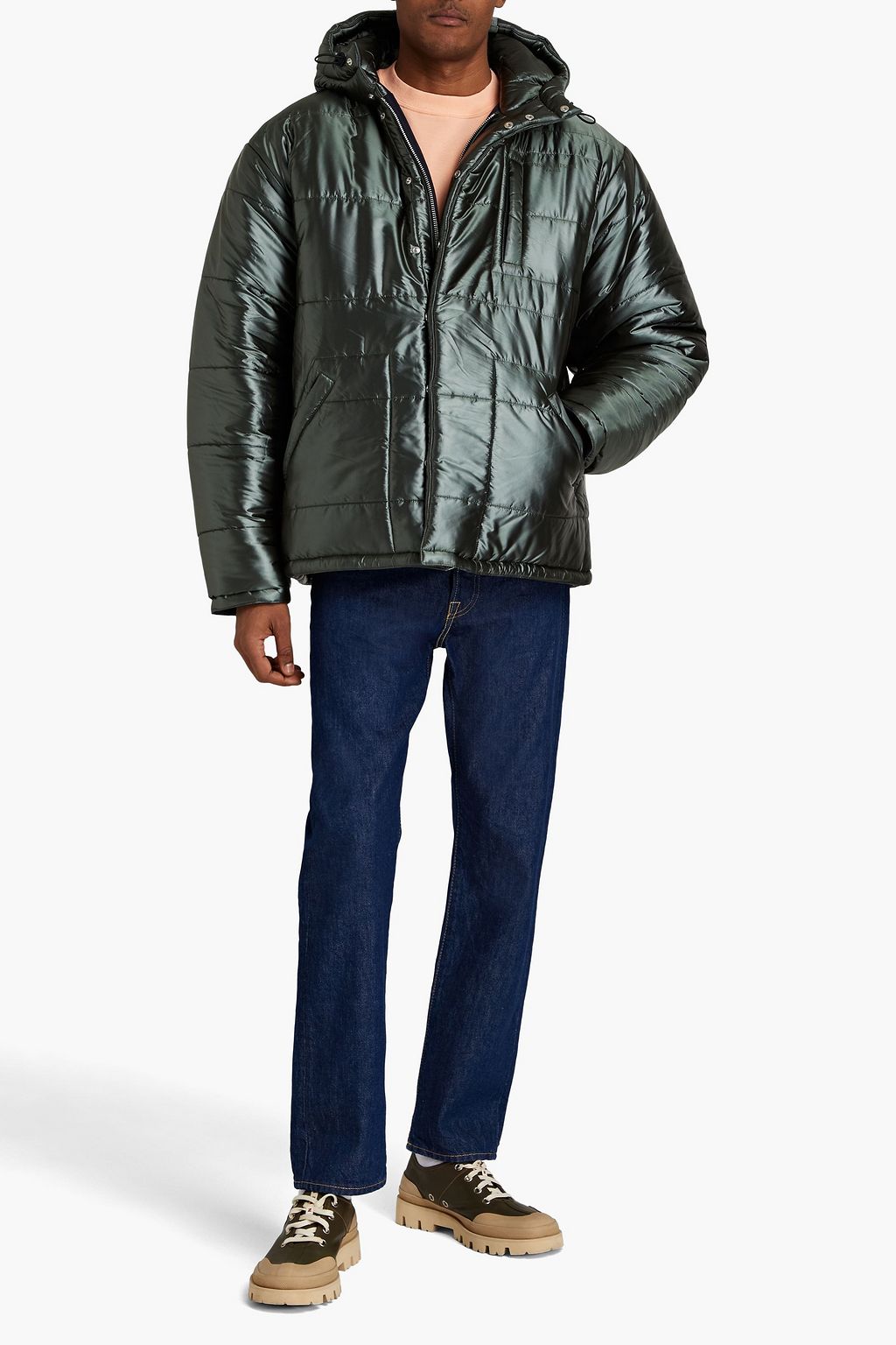 MAISON KITSUNÉ Quilted shell hooded jacket